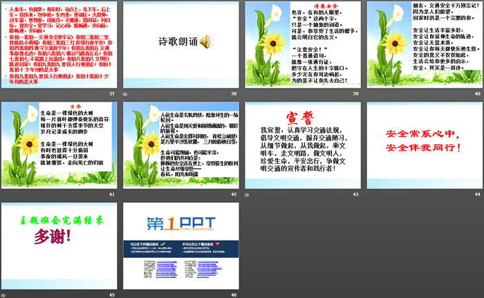 《珍爱生命，平安出行》PPT