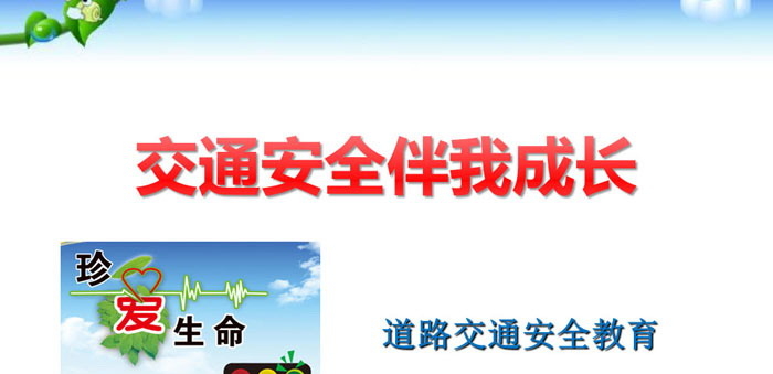 《交通安全伴我成长》PPT