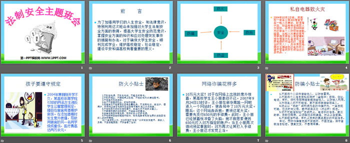 《法制安全主题班会》PPT