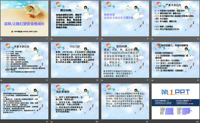 《法制,让我们更安全地成长》PPT