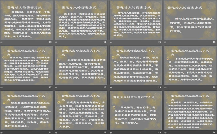 《防雷电安全知识培训》PPT