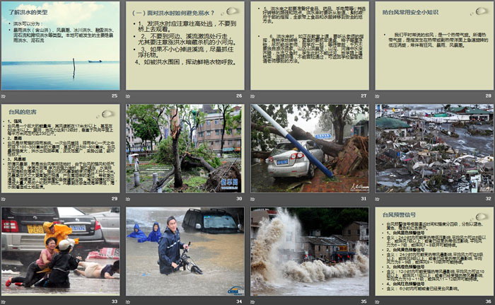 《防雷，防汛，防台风》PPT