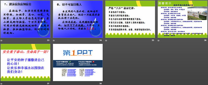 《防雷电 防溺水》PPT