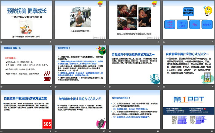 《预防拐骗 健康成长》PPT
