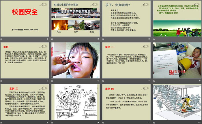 《校园安全》PPT