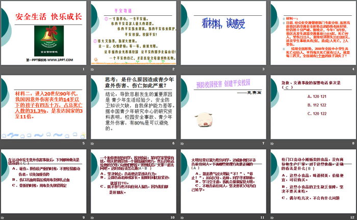 《安全生活 快乐成长》PPT