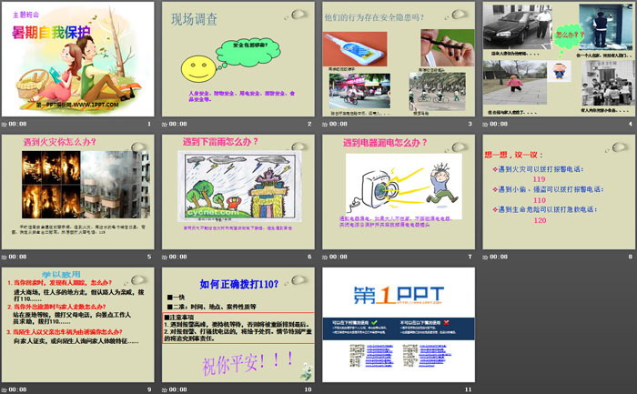 《暑期自我保护》PPT