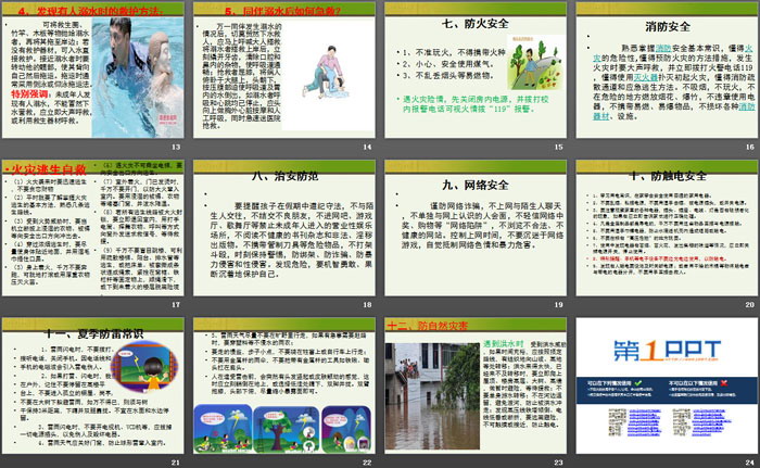 《暑期安全教育》PPT下载