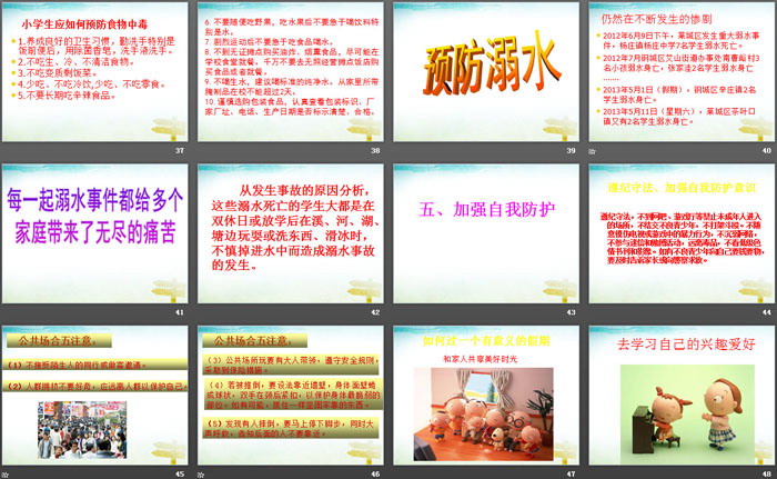 《假期安全教育》PPT