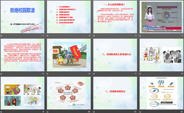 《拒绝校园欺凌》PPT