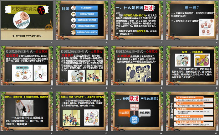《对校园欺凌说“不”》PPT免费下载
