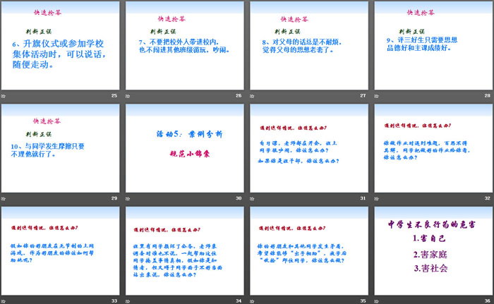 《中学生日常行为规范》PPT