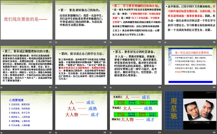 《如何尽快融入高中生活》PPT