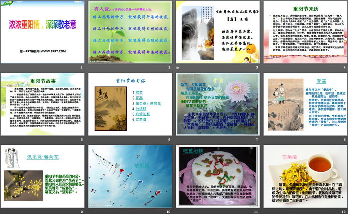 《浓浓重阳情，深深敬老意》PPT