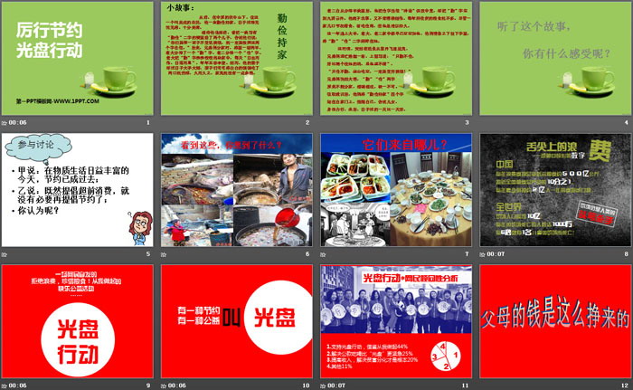 《厉行节约 光盘行动》PPT