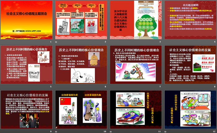 《社会主义核心价值观主题班会》PPT
