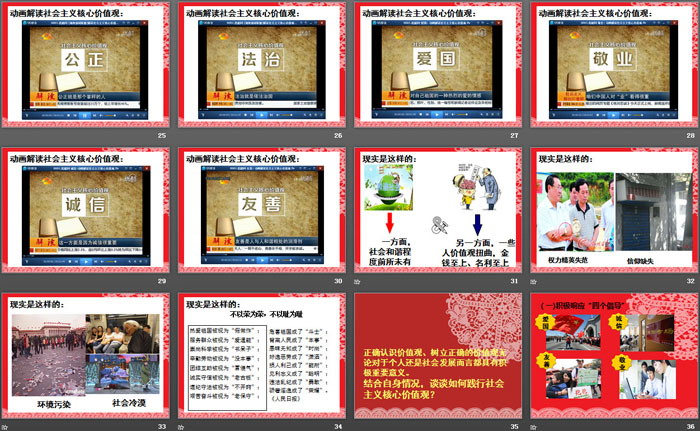 《社会主义核心价值观主题班会》PPT
