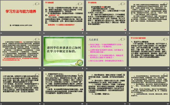 《学习方法与能力培养》PPT