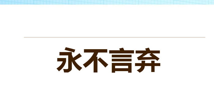 《永不言弃》PPT