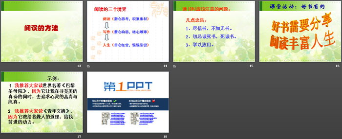 《我爱读书》PPT下载