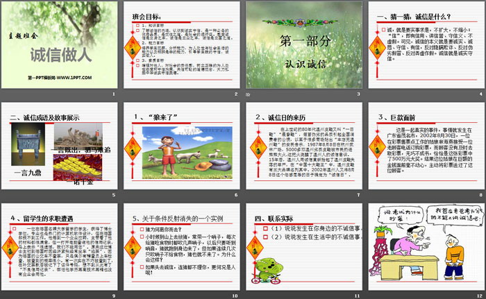 《诚信做人》PPT