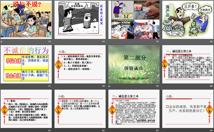 《诚信做人》PPT