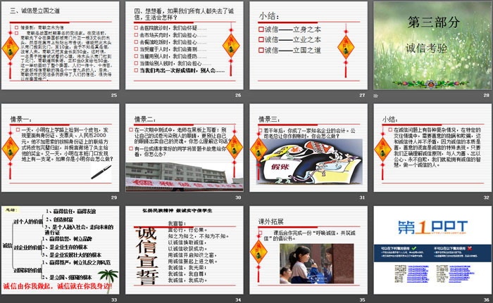 《诚信做人》PPT