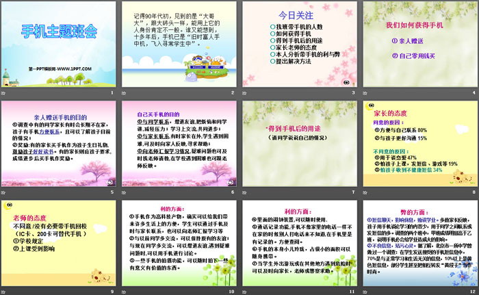 《手机主题班会》PPT