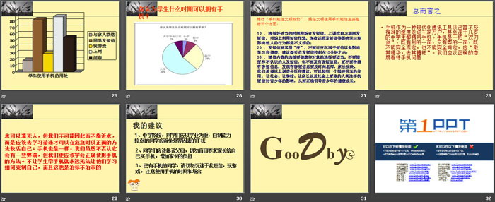 《正确使用手机》PPT