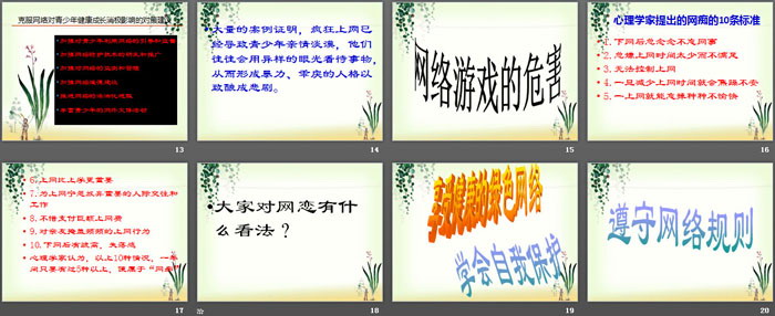 《绿色网络主题班会》PPT
