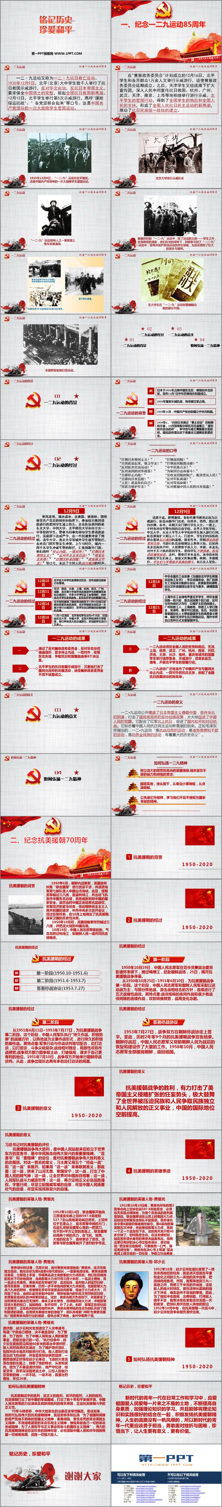 《铭记历史 珍爱和平》PPT班会课件