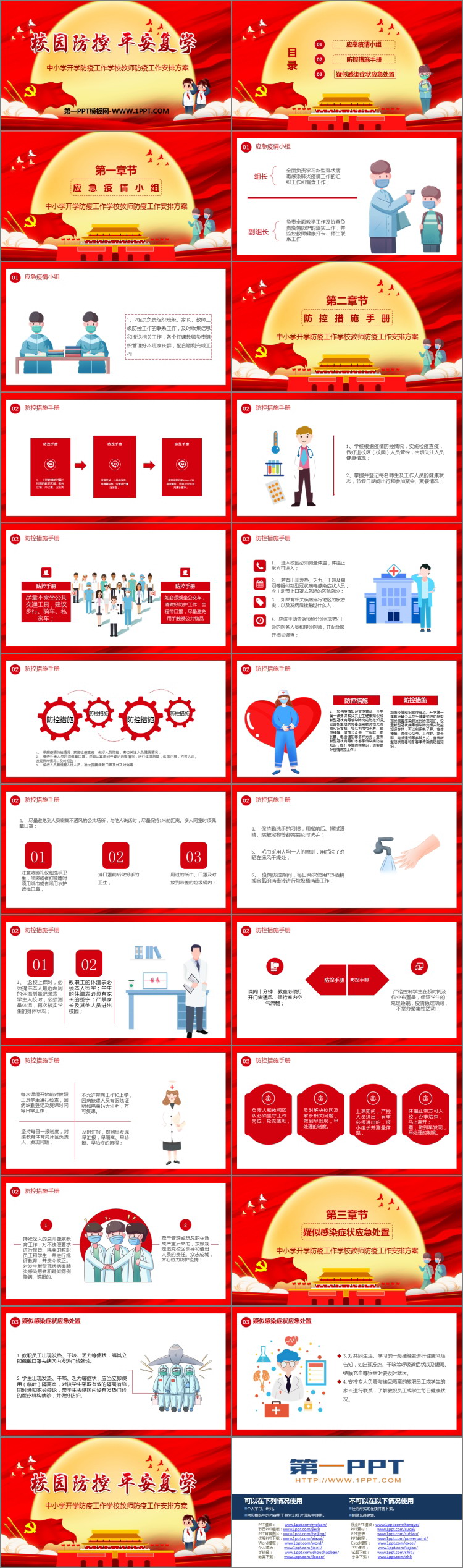 《校园防控 平安复学》PPT班会课件