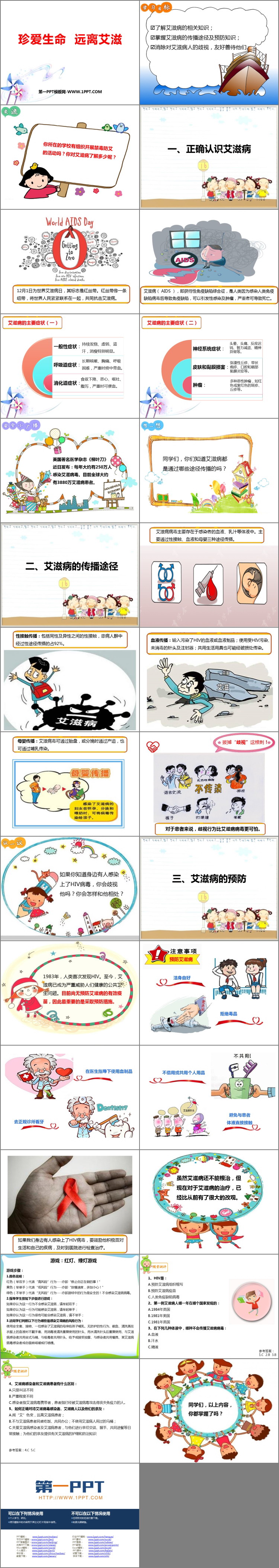 《珍爱生命 远离艾滋》PPT班会课件