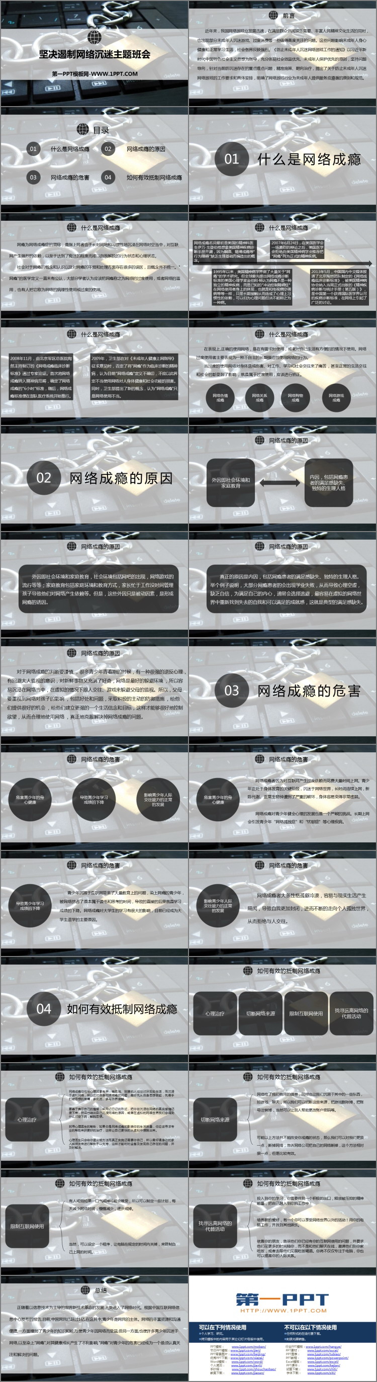 《坚决遏制网络沉迷主题班会》PPT班会课件