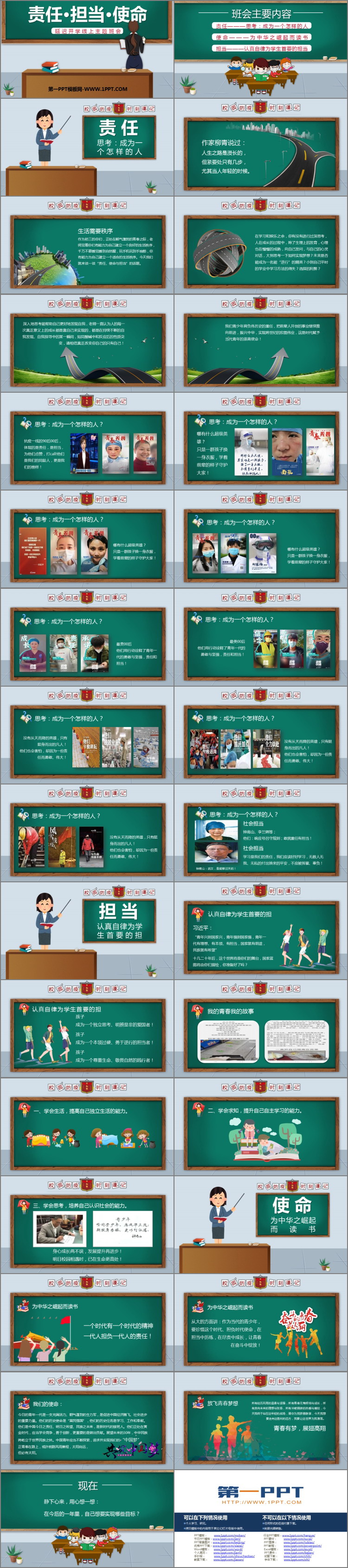 《责任·担当·使命》PPT班会课件