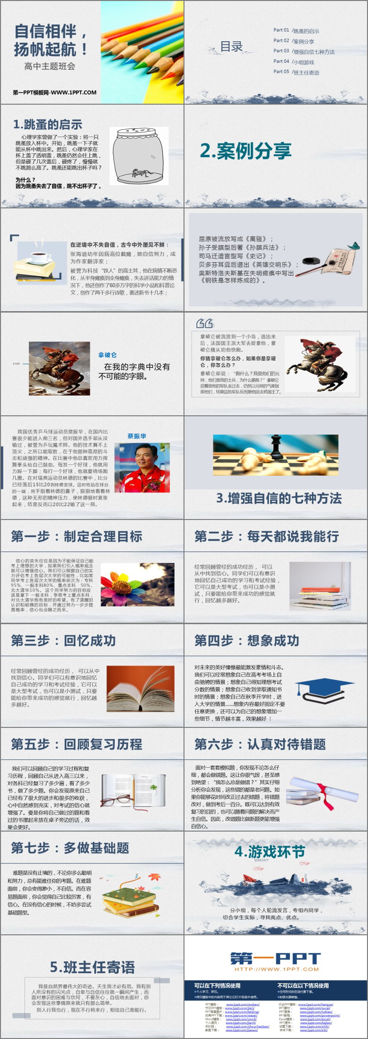 《自信相伴，扬帆起航！》PPT班会课件