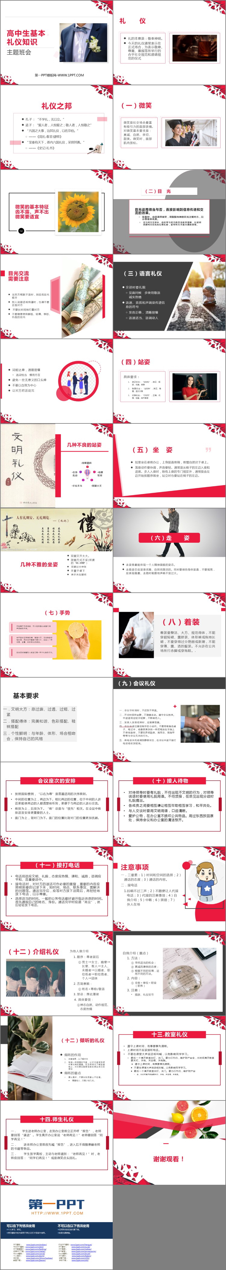 《高中生基本礼仪知识》PPT班会课件
