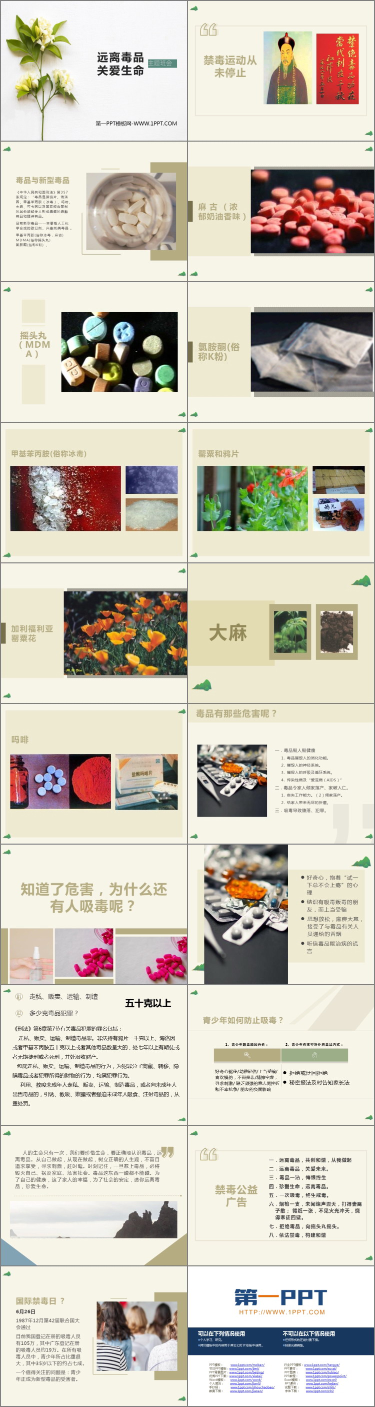 《远离毒品 关爱生命》PPT班会课件