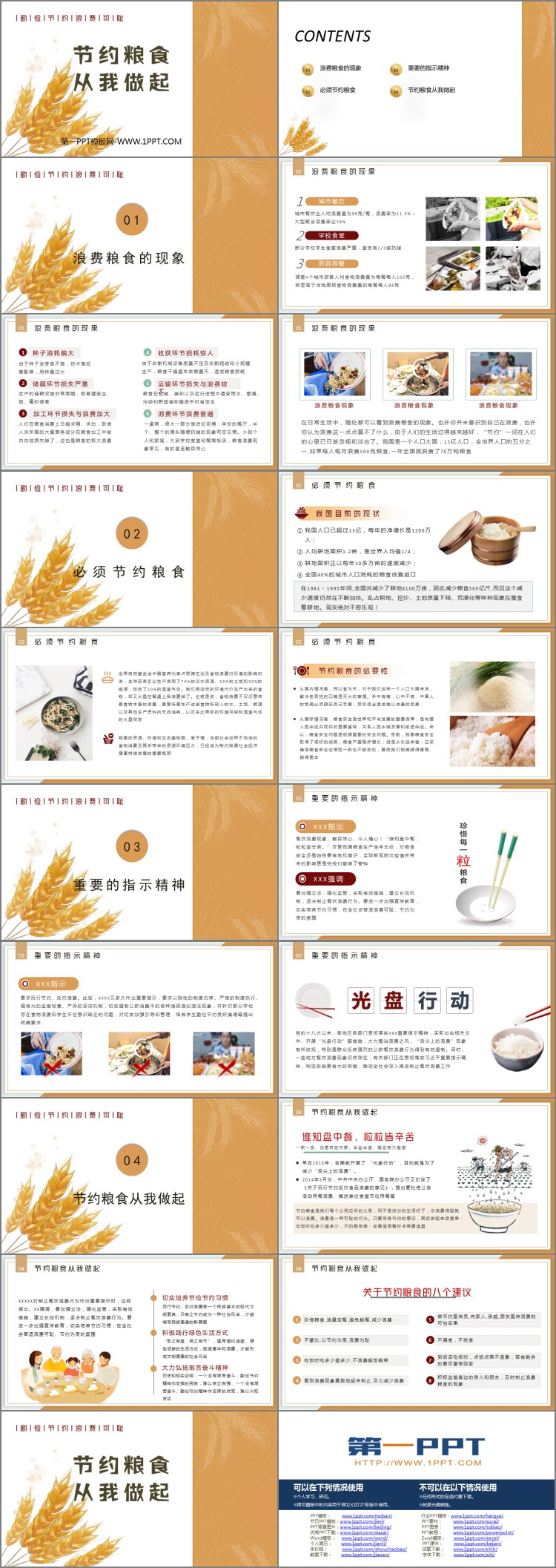 《节约粮食 从我做起》PPT班会课件