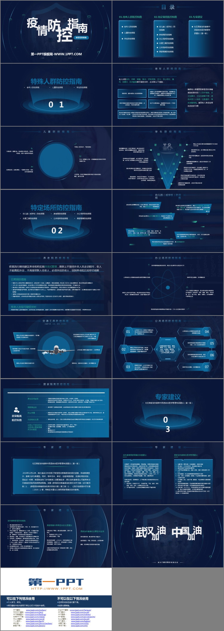 《疫情防控指南》PPT班会课件