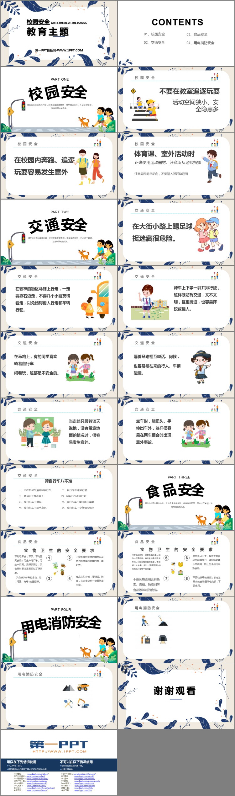 《校园安全教育主题班会》PPT班会课件