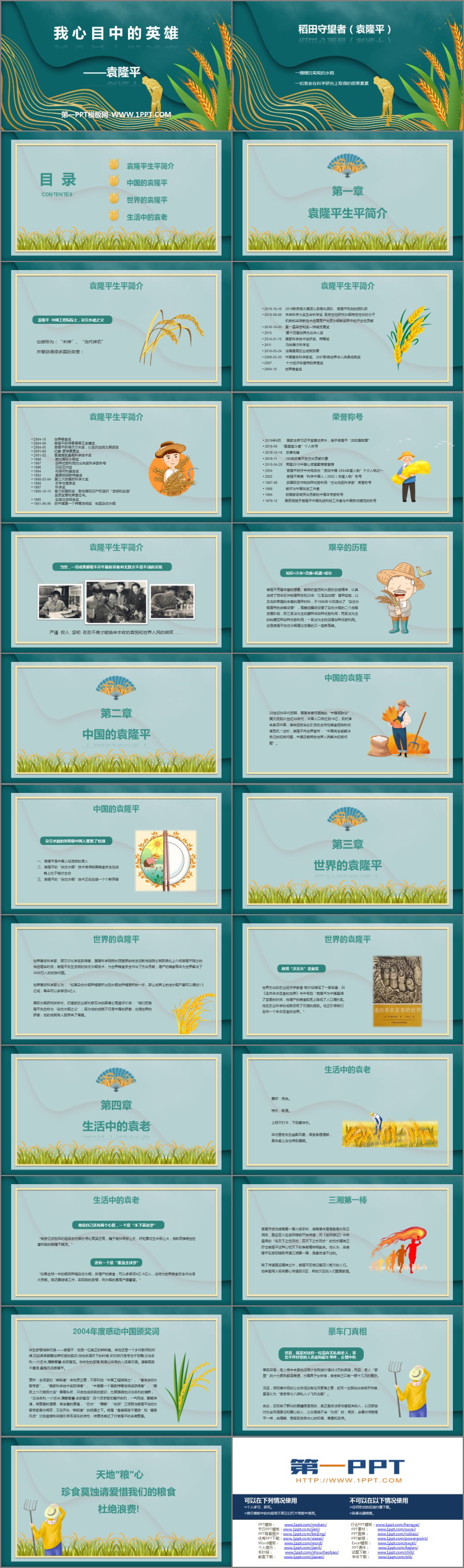 《我心目中的英雄——袁隆平》PPT班会课件