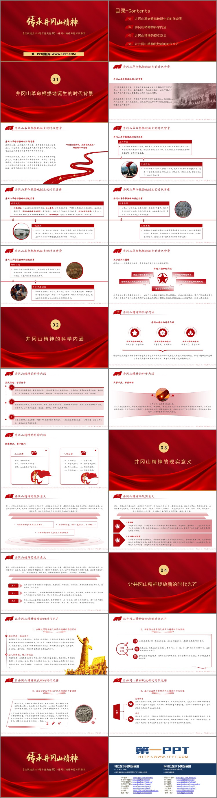 《传承井冈山精神》PPT班会课件