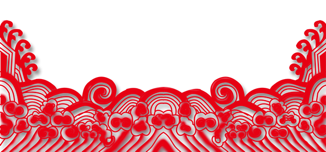 海浪剪纸png图片