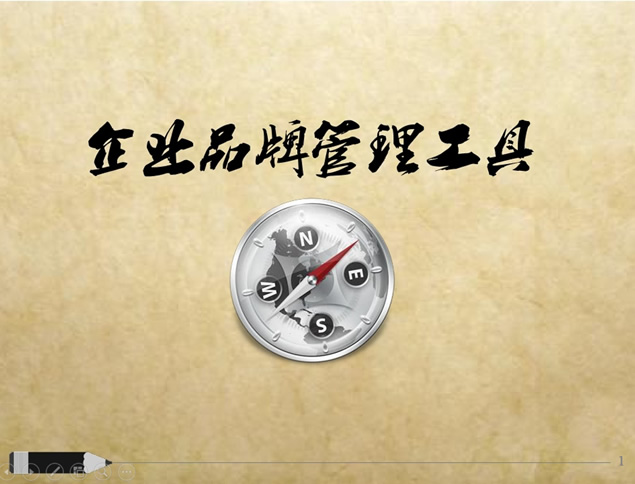 企业品牌管理复古文雅ppt模板