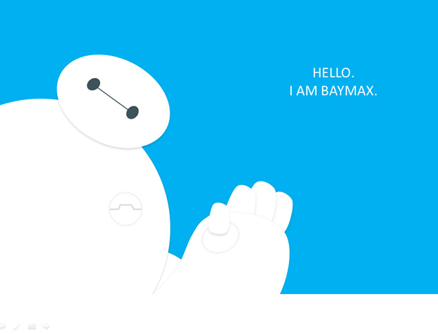 胖胖充气机器人大白ppt模板