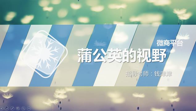 仿网页设计微商平台介绍ppt模板