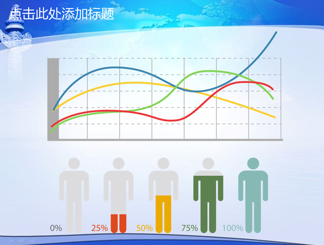 五星红旗 长城背景 中国梦ppt模板