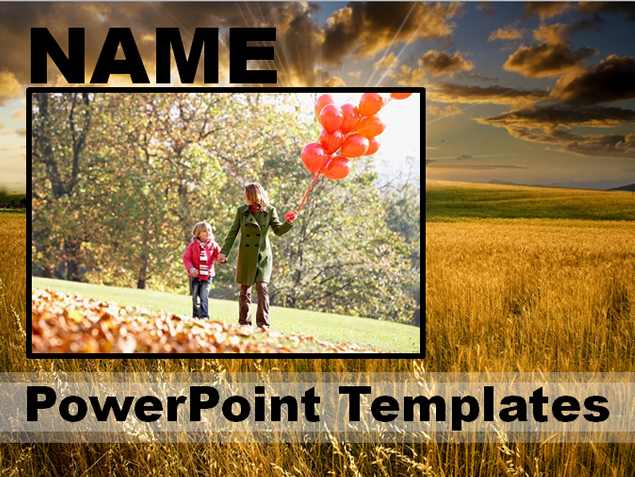 亲子户外活动主题相册ppt模板