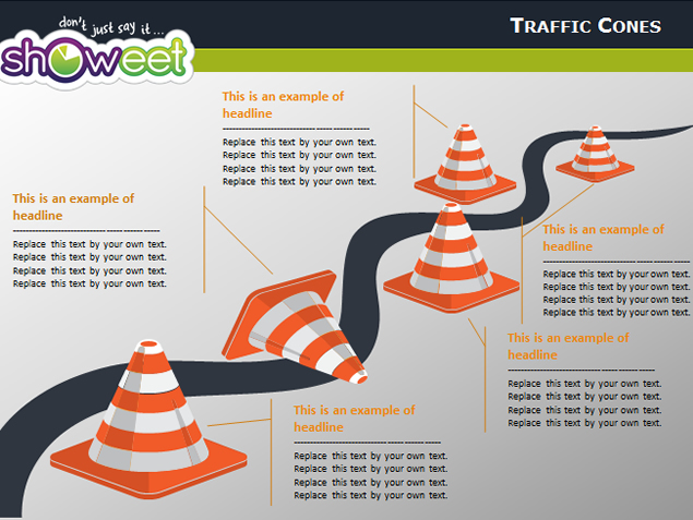 交通安全路障路锥ppt素材